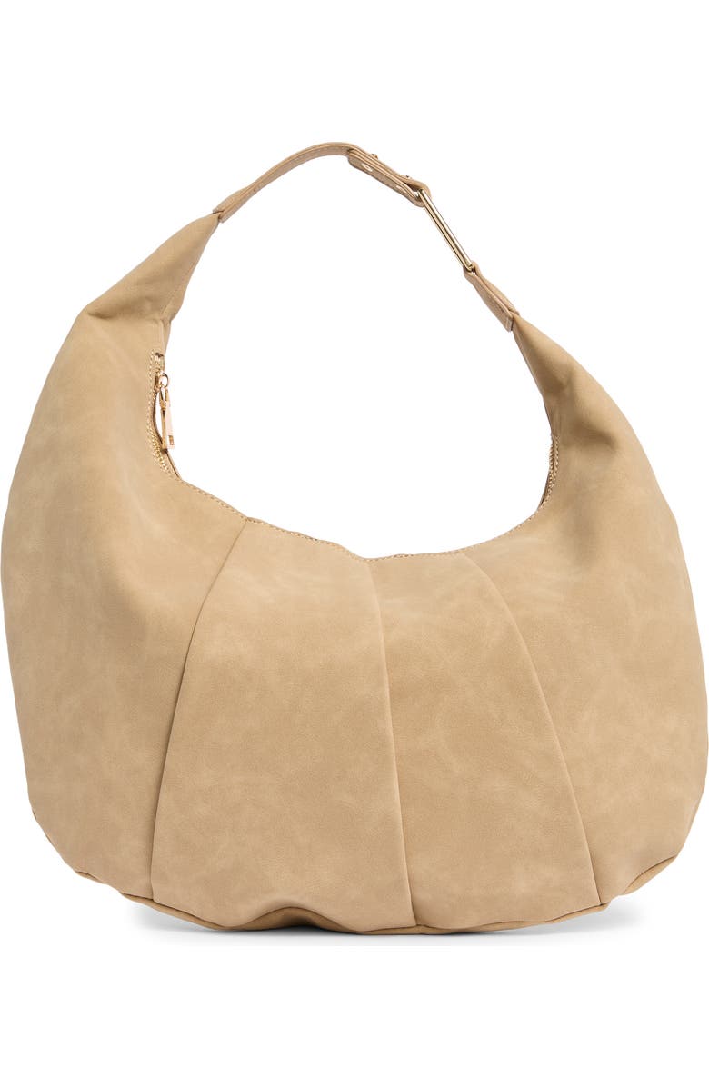 URBAN EXPRESSIONS HANDBAGS Faux Suede Hobo Bag, Main, color, Camel