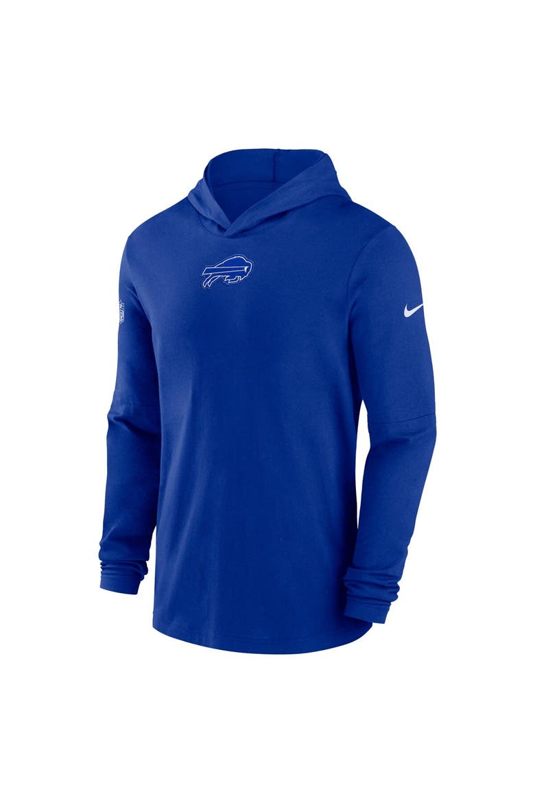 Men's Nike Royal Buffalo Bills Sideline Performance Long Sleeve Hoodie T-Shirt, Alternate, color, Royal