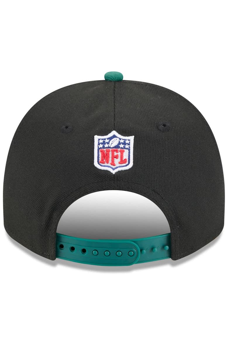 Men's New Era  Black/Green New York Jets 2025 NFL Draft A-Frame 9FIFTY Snapback Hat, Alternate, color, Black
