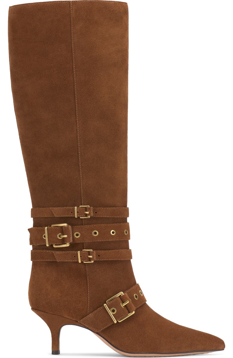 Vince Camuto Tyleen Pointed Toe Knee High Boot, Alternate, color, Burnt Sugar Verona