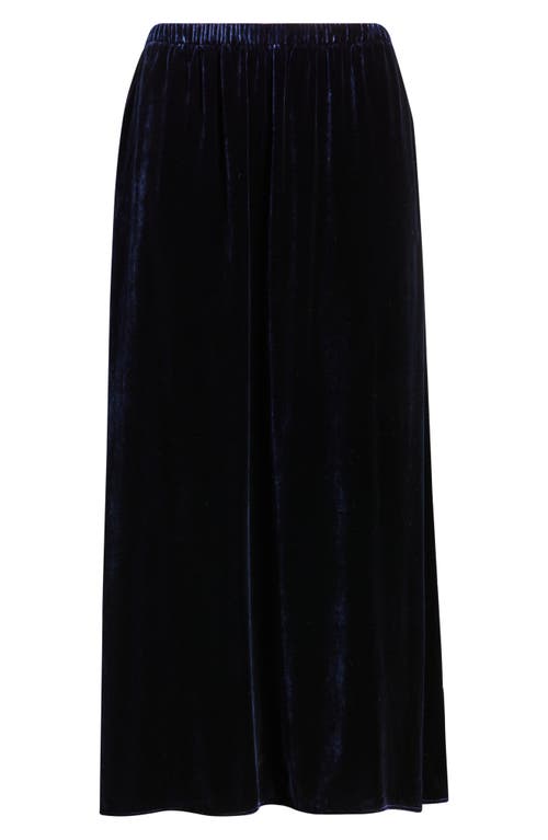 Eileen Fisher Velvet Midi A-line Skirt In Black