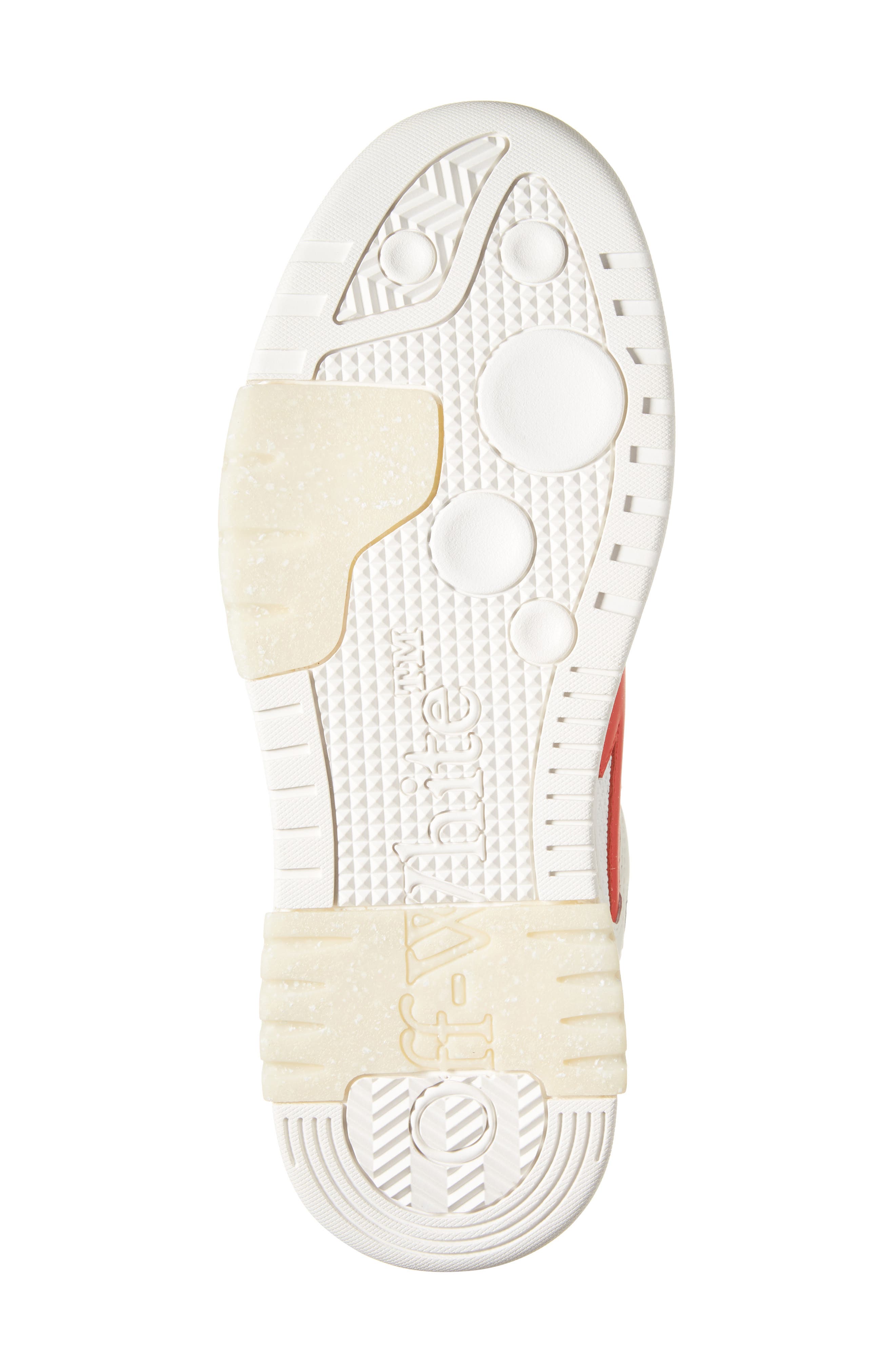 Off-White Slim Out of Office Sneaker, Alternate, color, White - Red