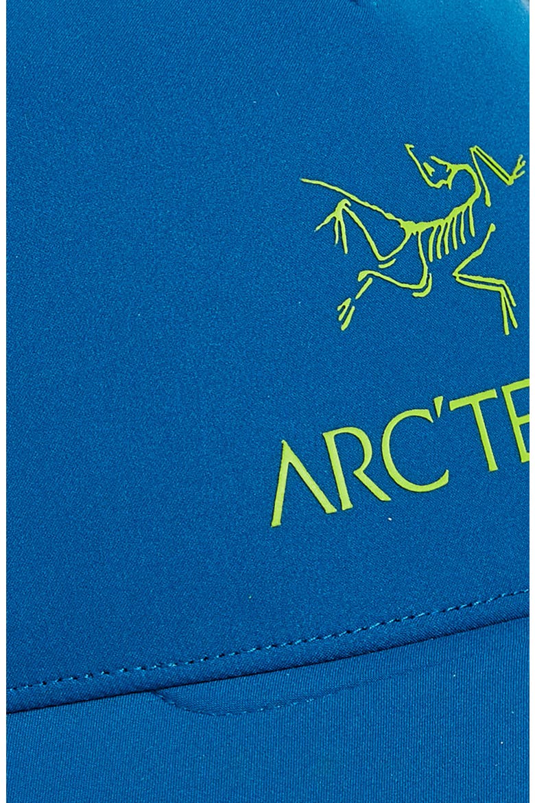 Logo Trucker Hat, Alternate, color, COBALT SUN