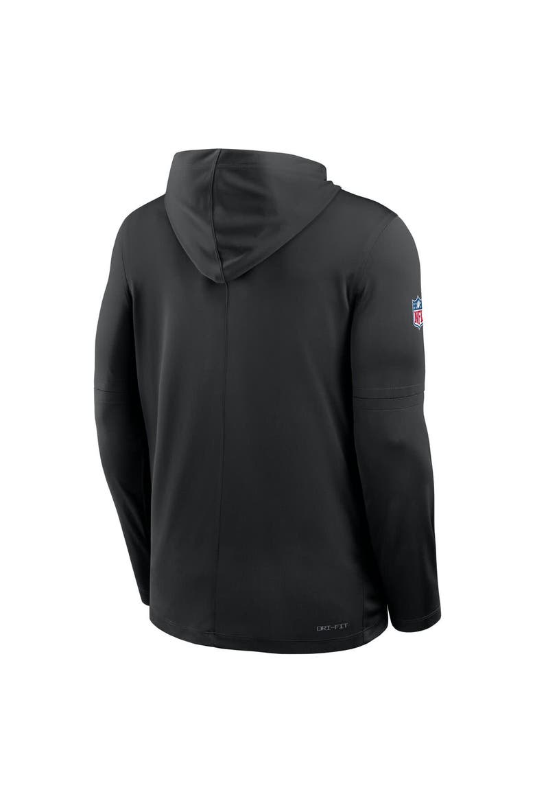 Men's Nike Black New York Jets 2025 Rivalries Collection Sideline Dri-FIT Long Sleeve Hoodie T-Shirt, Alternate, color, Black