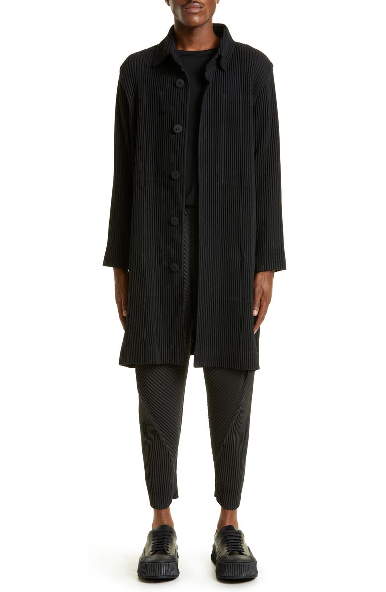 Homme Plissé Issey Miyake Wool Like Topcoat, Alternate, color, 