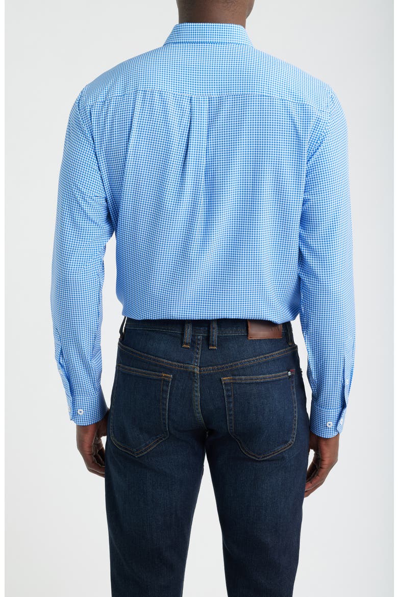 XC+™ Performance Game Day Gingham Button-Up Shirt, Alternate, color, ROYAL