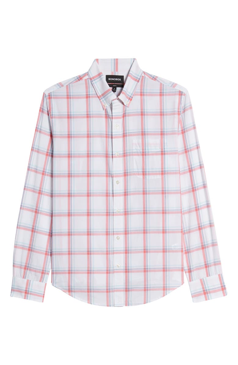 Bonobos Summer Weight Slim Fit Plaid Button-Down Shirt, Alternate, color,