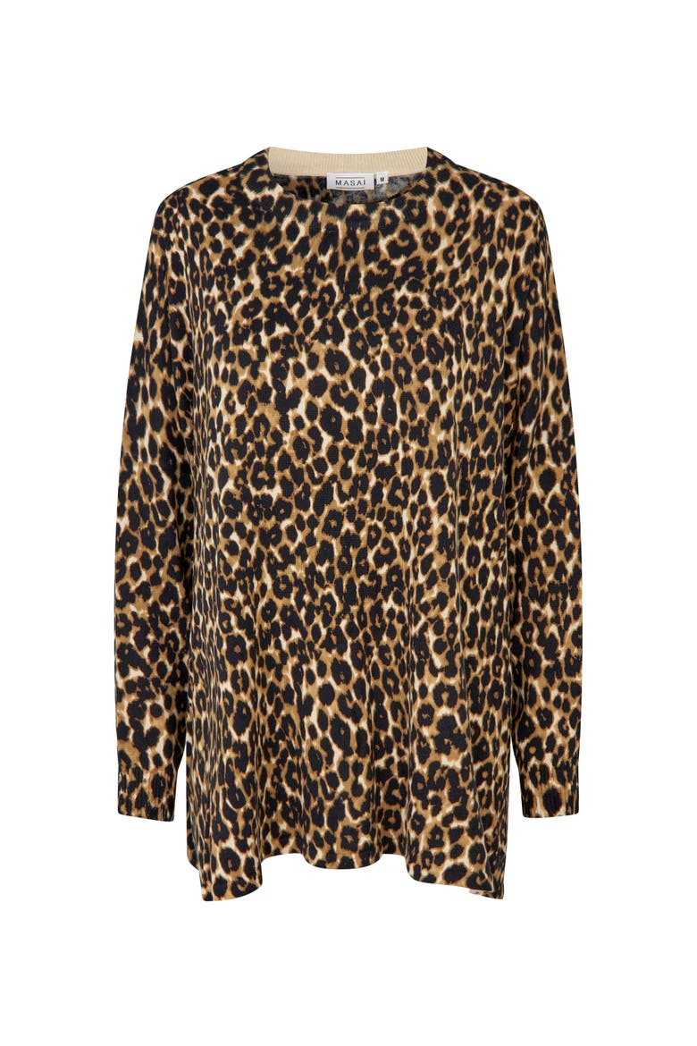 MaFeluci Leopard Print Jumper, Alternate, color, Incense