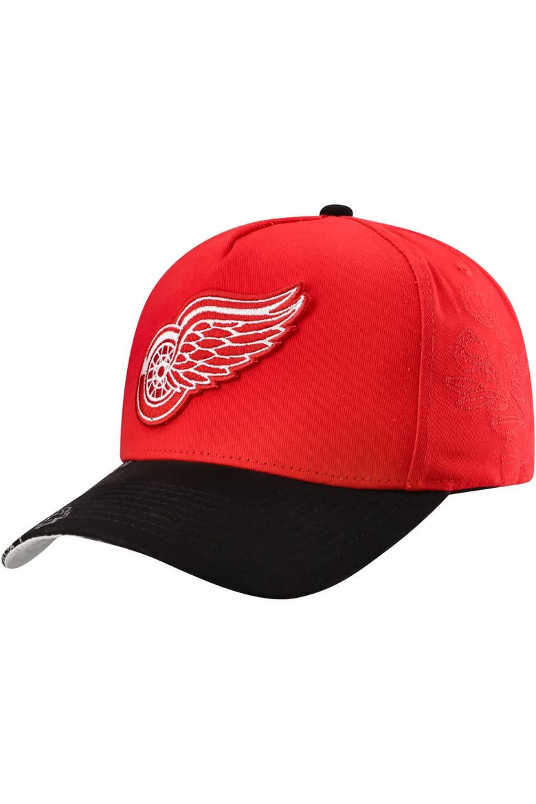 Red/Black Detroit Red Wings May Flowers Pro Crown Adjustable Hat, Alternate, color, Red