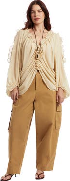 June + Vie Barrel Leg Cargo Pant