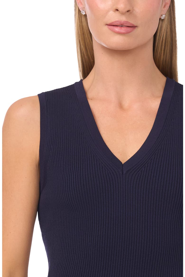 Rib Knit Sleeveless Sweater, Alternate, color, BARITONE BLUE