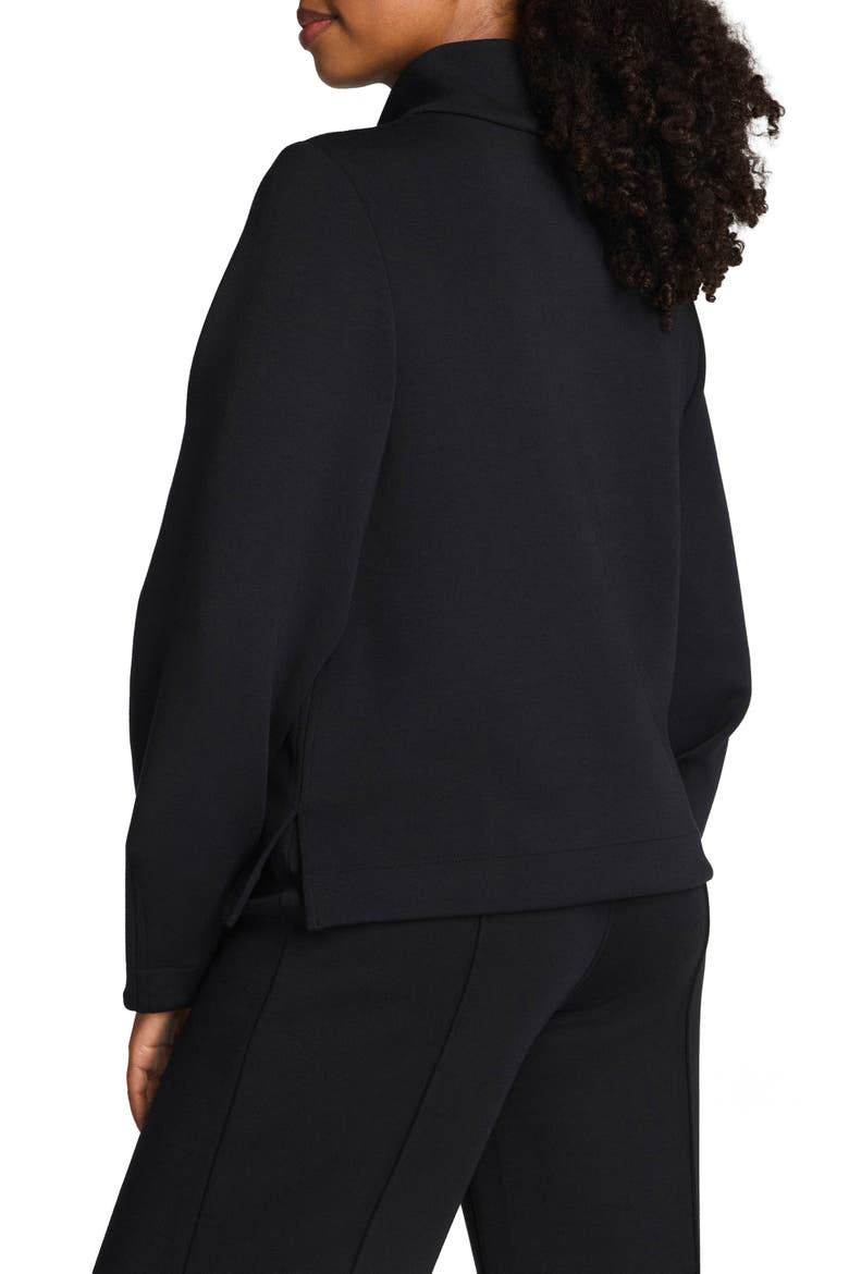 AirEssentials® Luxe Mock Neck Sweatshirt, Alternate, color, VERY BLACK