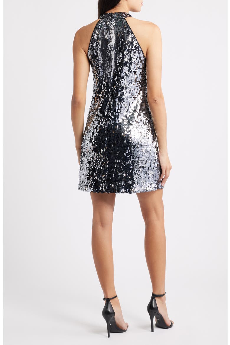Sequin Shift Dress, Alternate, color, METAL COMBO