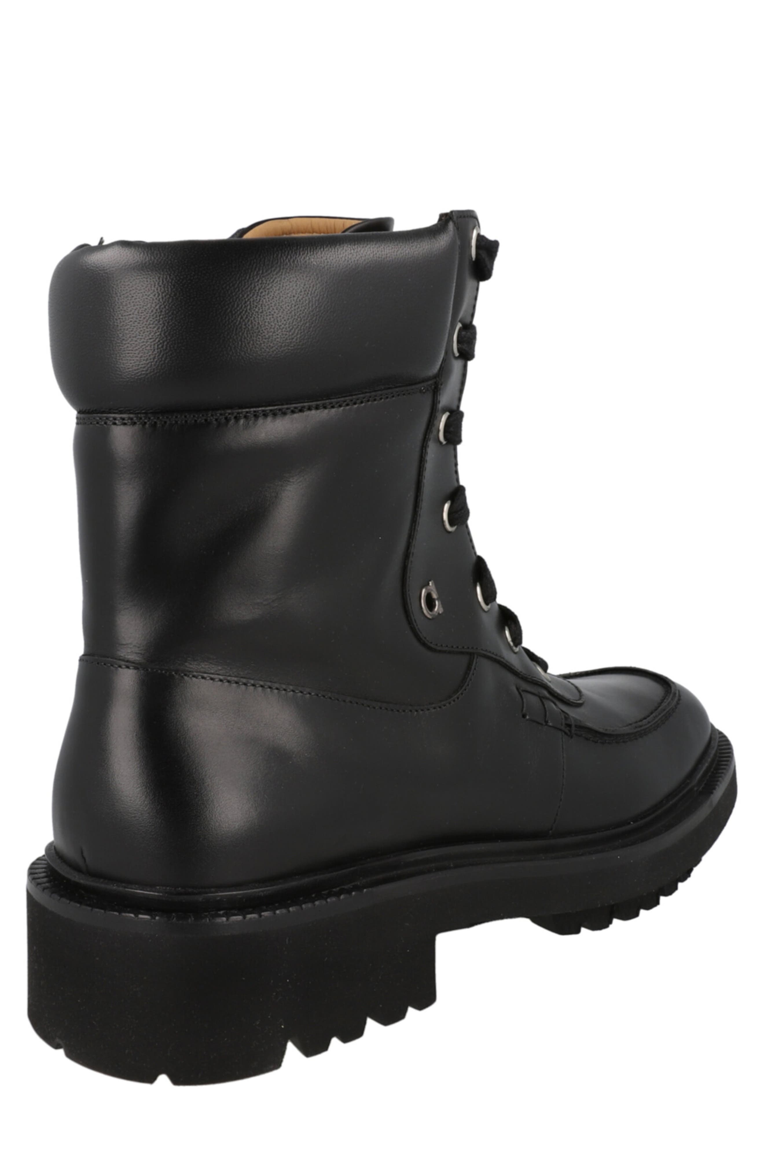 FERRAGAMO Greenwich Lace-Up Boot, Alternate, color, Black