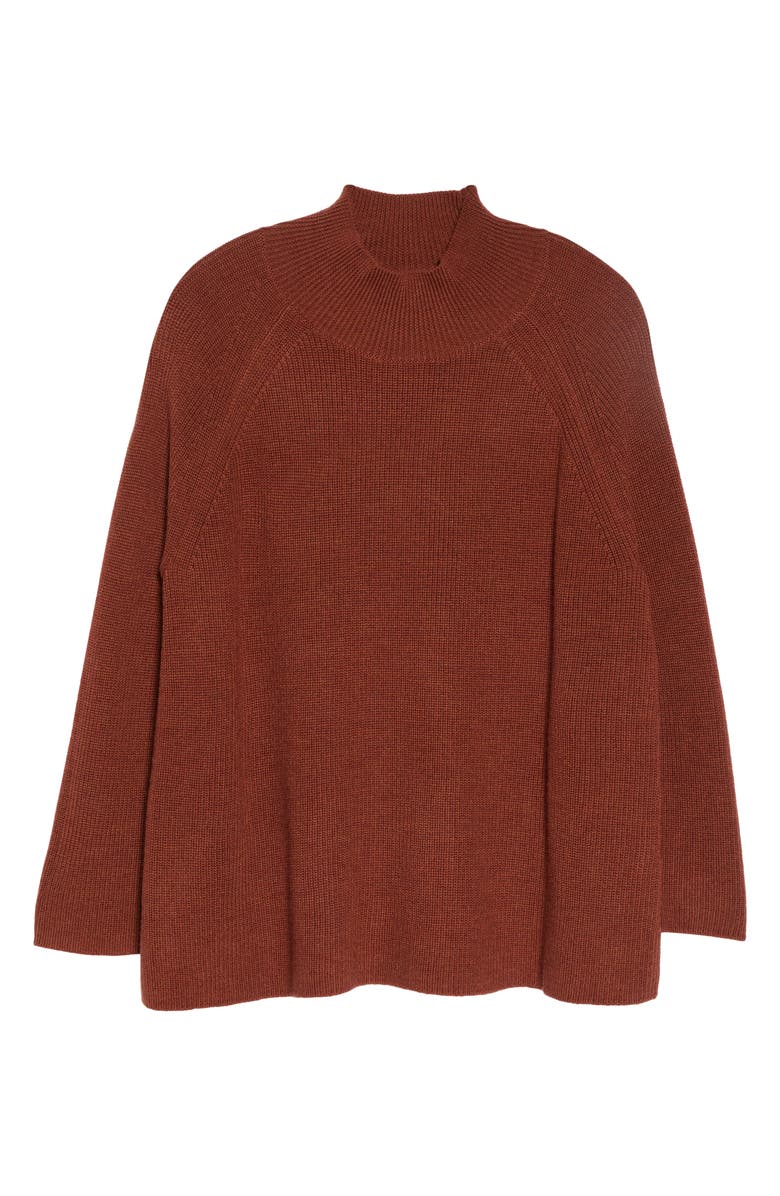 Eileen Fisher Raglan Sleeve Merino Wool Turtleneck Sweater, Alternate, color, 