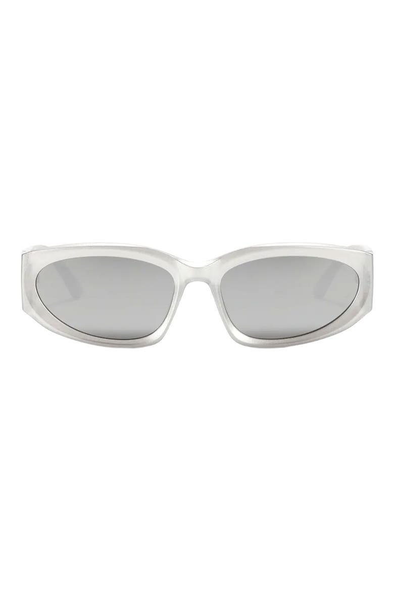 Shea 59mm Polarized Gradient Oval Sunglasses, Main, color, SILVER/ SILVER