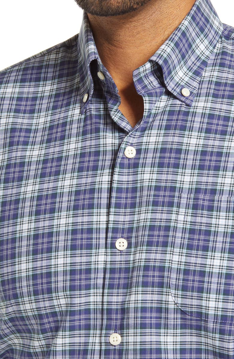 Peter Millar Robertson Crown Finish Plaid Button-Down Shirt, Alternate, color,