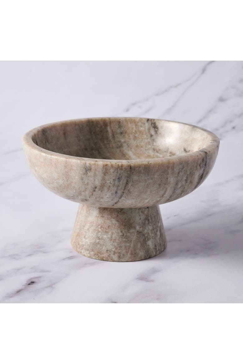 Haran Morchana Marble Pedestal Bowl, Alternate, color, Natural