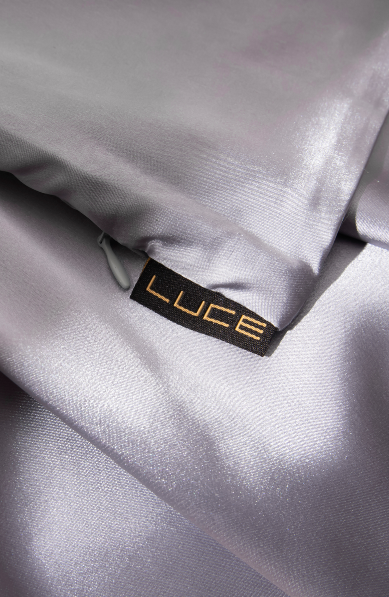 LUCE BEAUTY Silky Satin Pillow Case 2 Pieces, Alternate, color, Grey