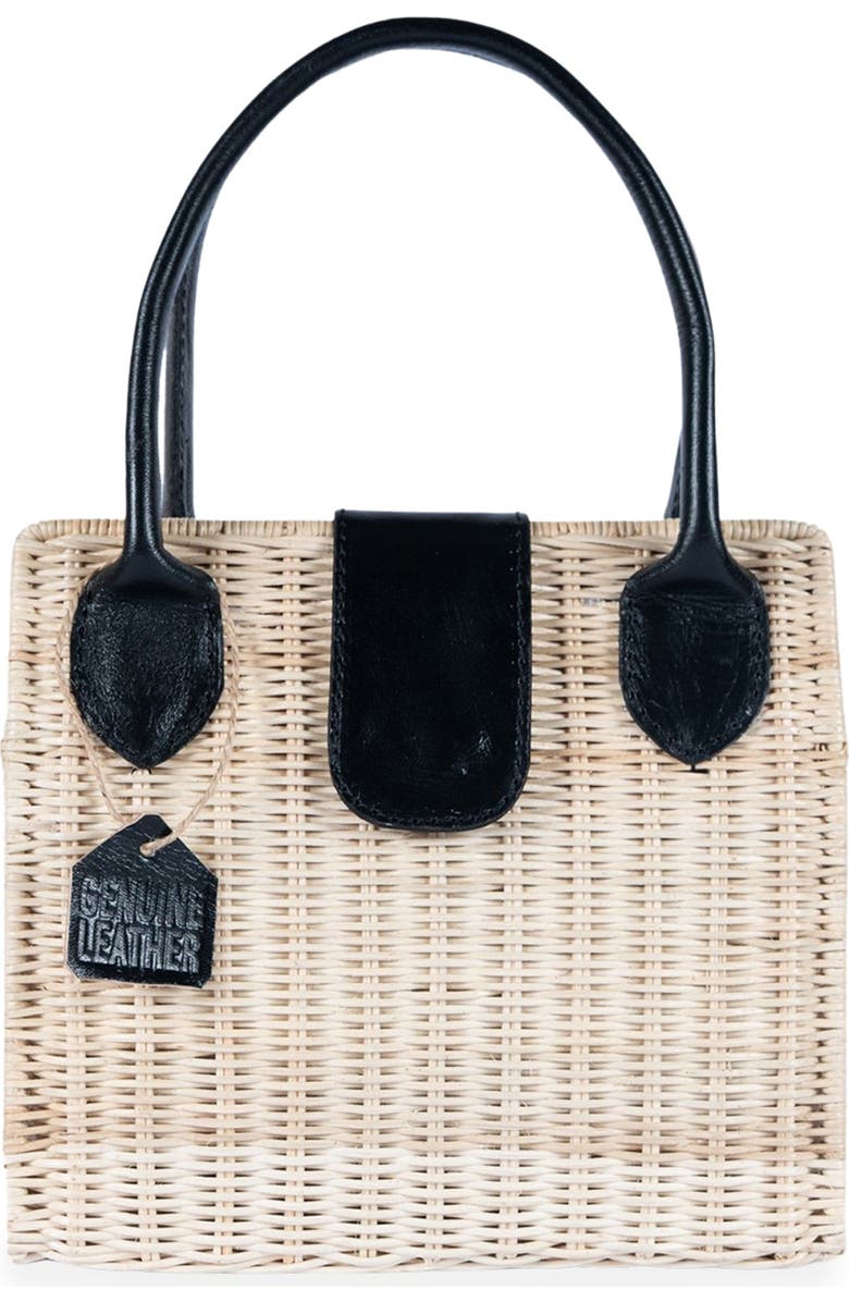Jelavu Piper Rattan Handbag, Main, color, Black