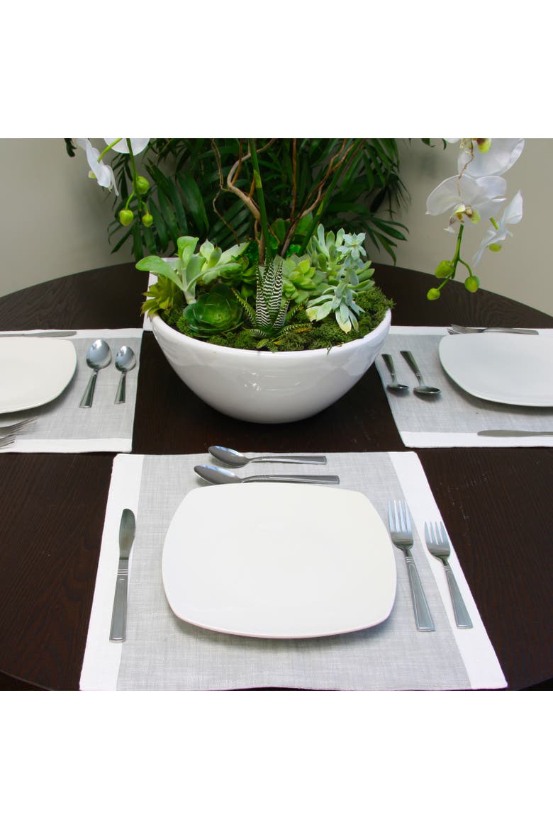 Creston 20-Piece Flatware Set with Tumble Finish, Alternate, color, Metallic Silver