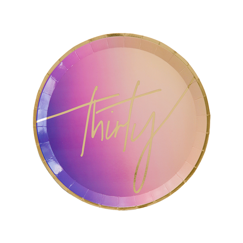 30th Birthday or Anniversary Dessert Plates