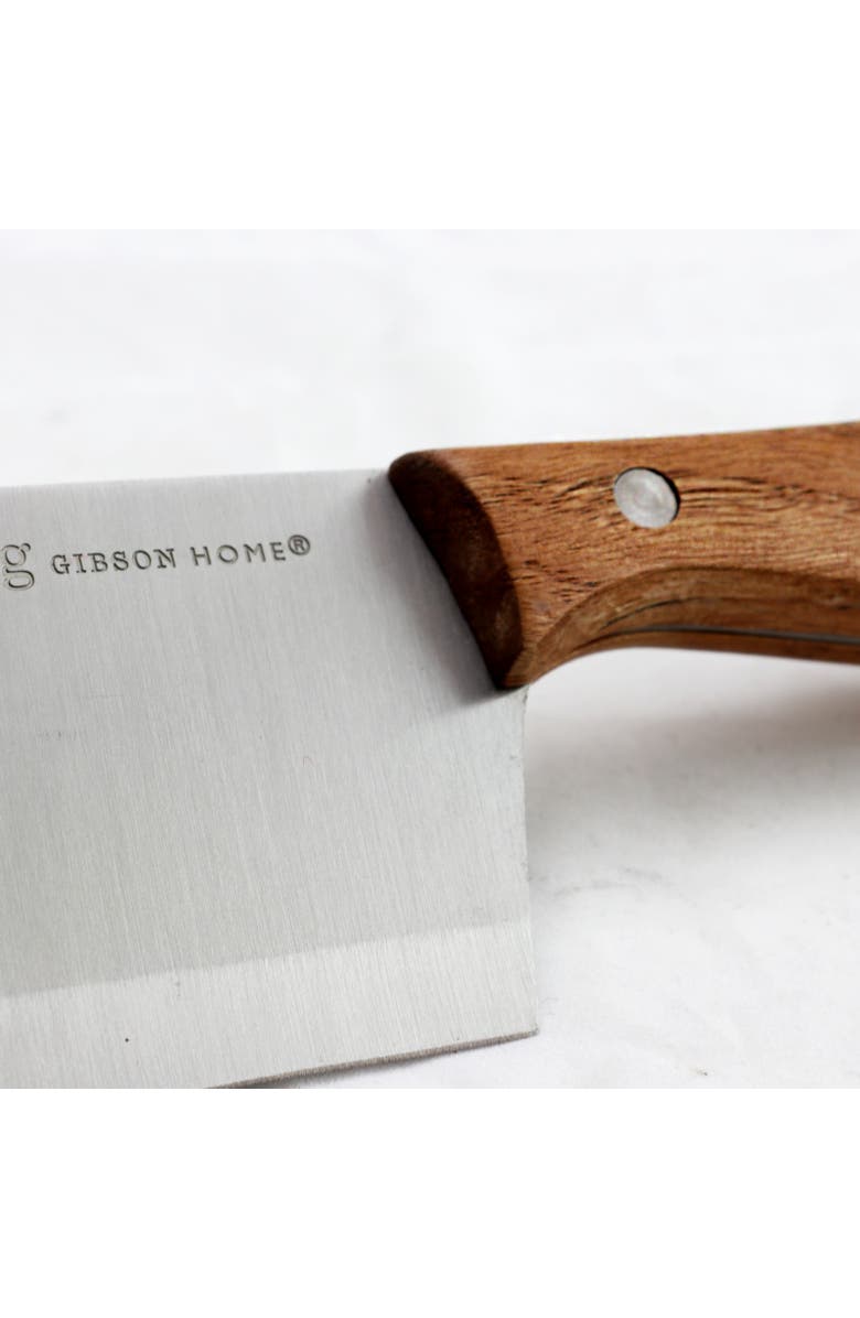 Gibson Home Seward 6 inch Stainless Steel Cleaver with Wooden Handle, Alternate, color, Wood