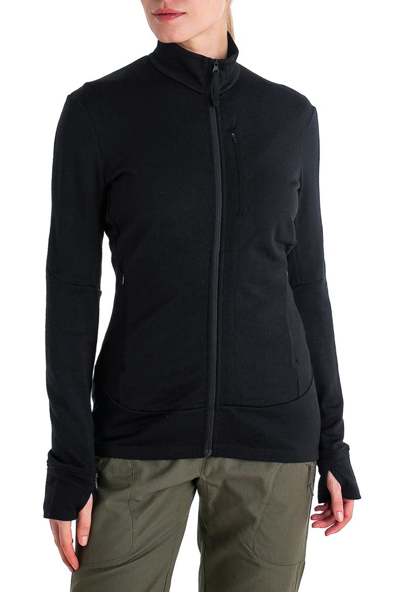 Merino 260 Quantum Zip Jacket, Main, color, BLACK