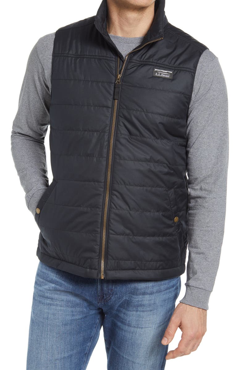 L.L.Bean Men's Mountain Classic Weather Resistant Puffer Vest, Alternate, color, Black
