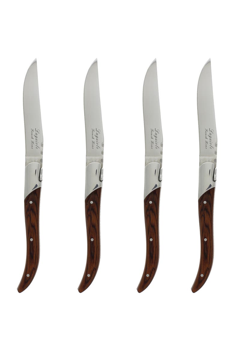 Laguiole Connoisseur Rosewood Steak Knives - Set of 4, Alternate, color, WOOD GRAIN