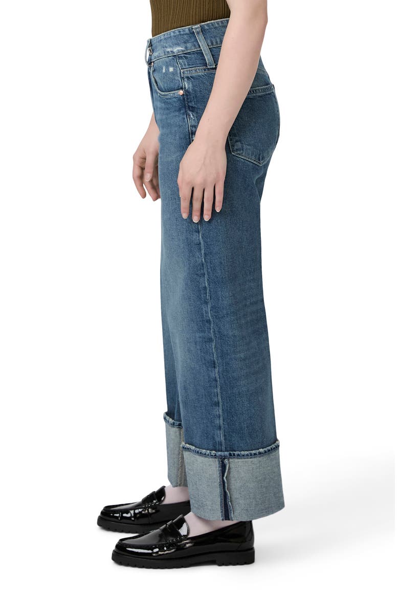 Sasha Cuffed High Waist Ankle Wide Leg Jeans, Alternate, color, BLUE NOTE DISTRESSED