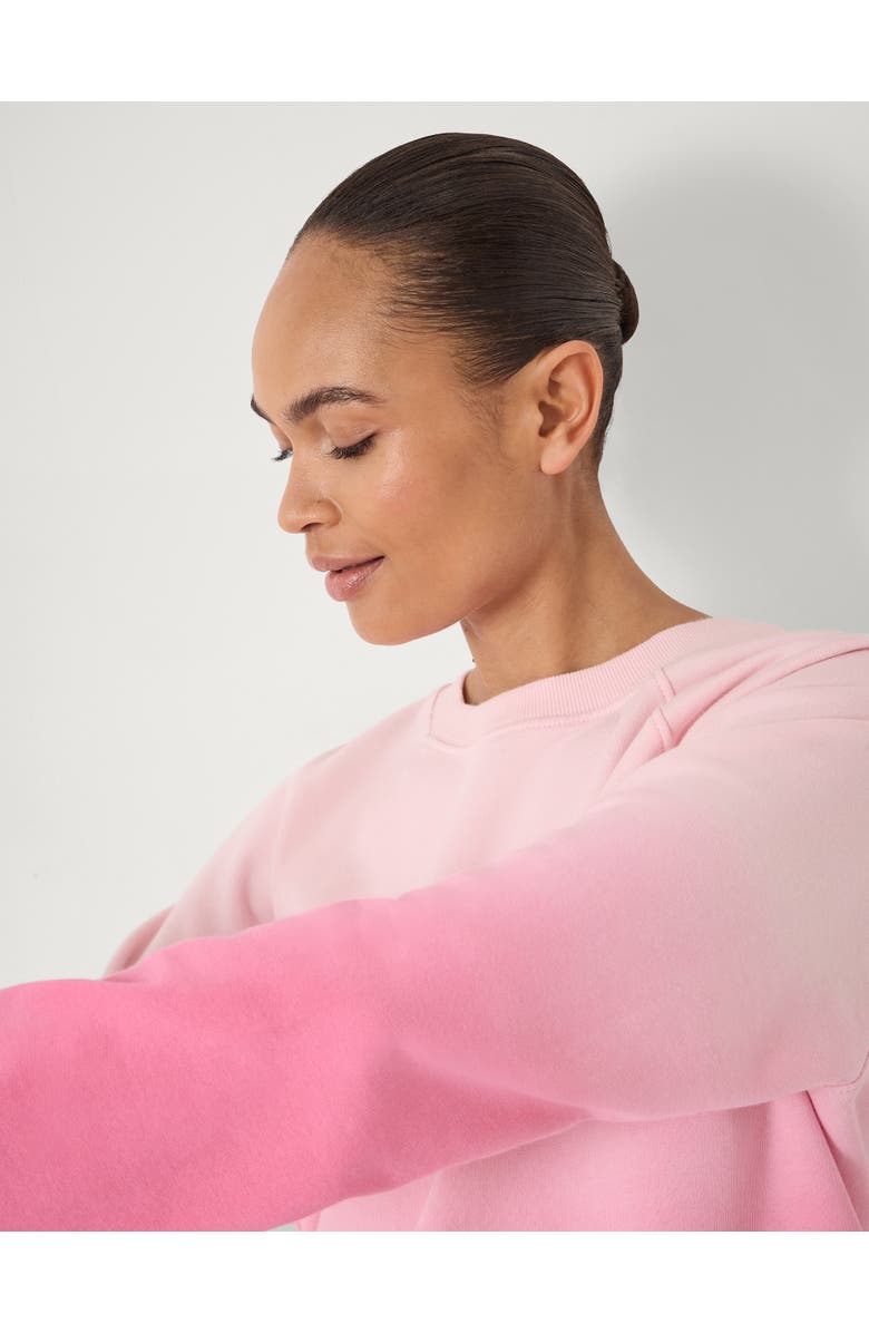 Hush Aven Ombre Cotton Sweatshirt, Alternate, color, Azalea Pink