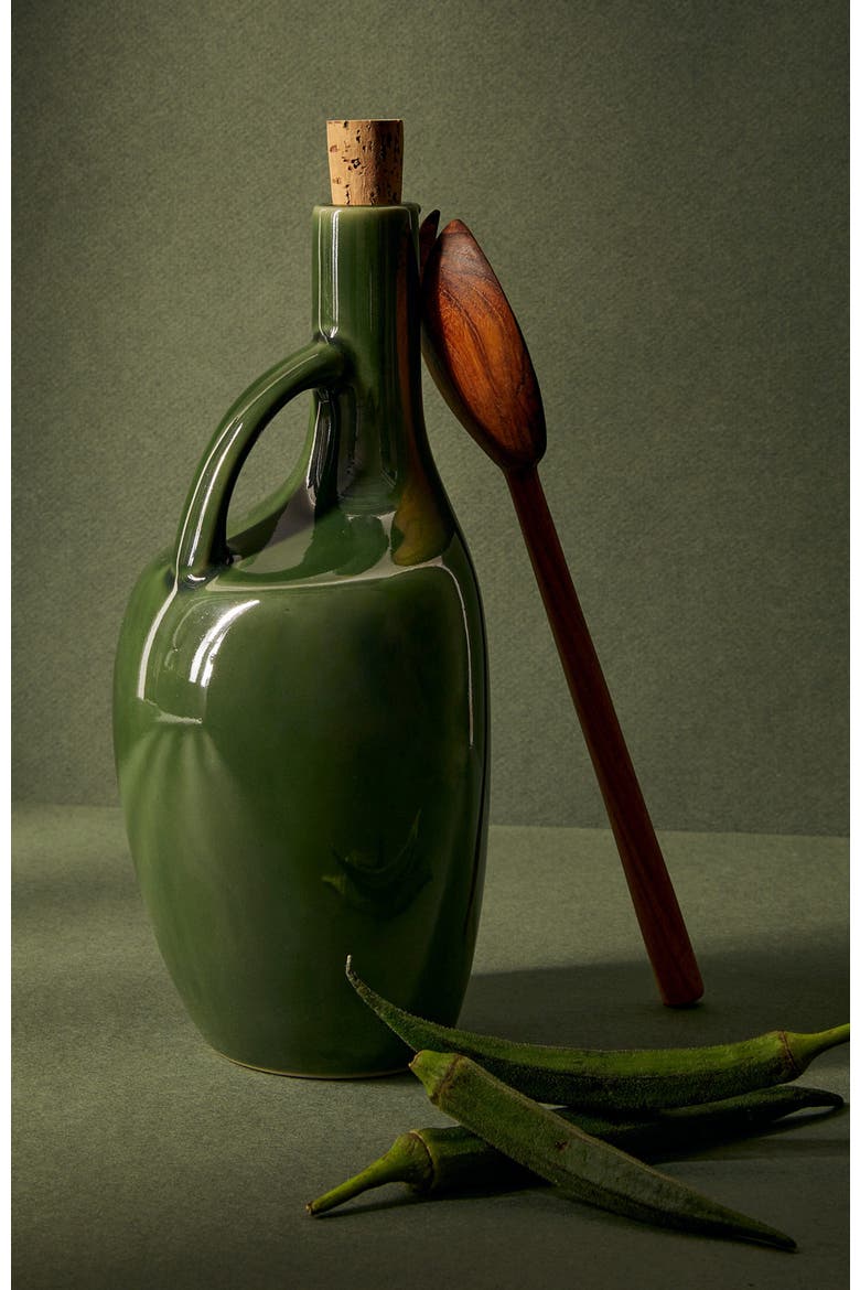 Olive Oil Bottle Canard, Alternate, color, Green
