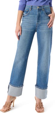 DO by Dee Ocleppo High Waist Cuff Wide Leg Jeans