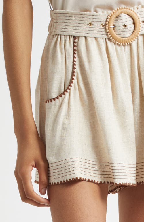 RAMY BROOK RAMY BROOK VERONICA EMBROIDERED BELTED SHORTS