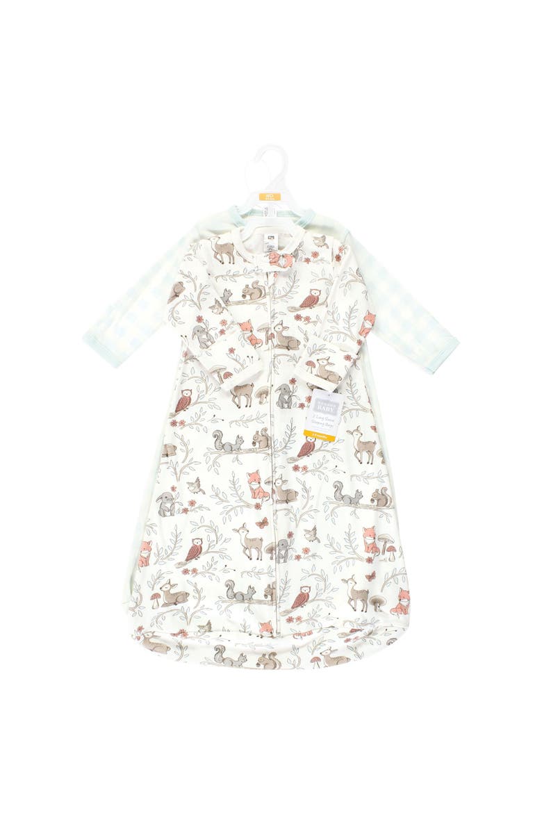 Snug Cotton Long-Sleeve Sleep Cocoon, Alternate, color, Woodland Pals Long Sleeve