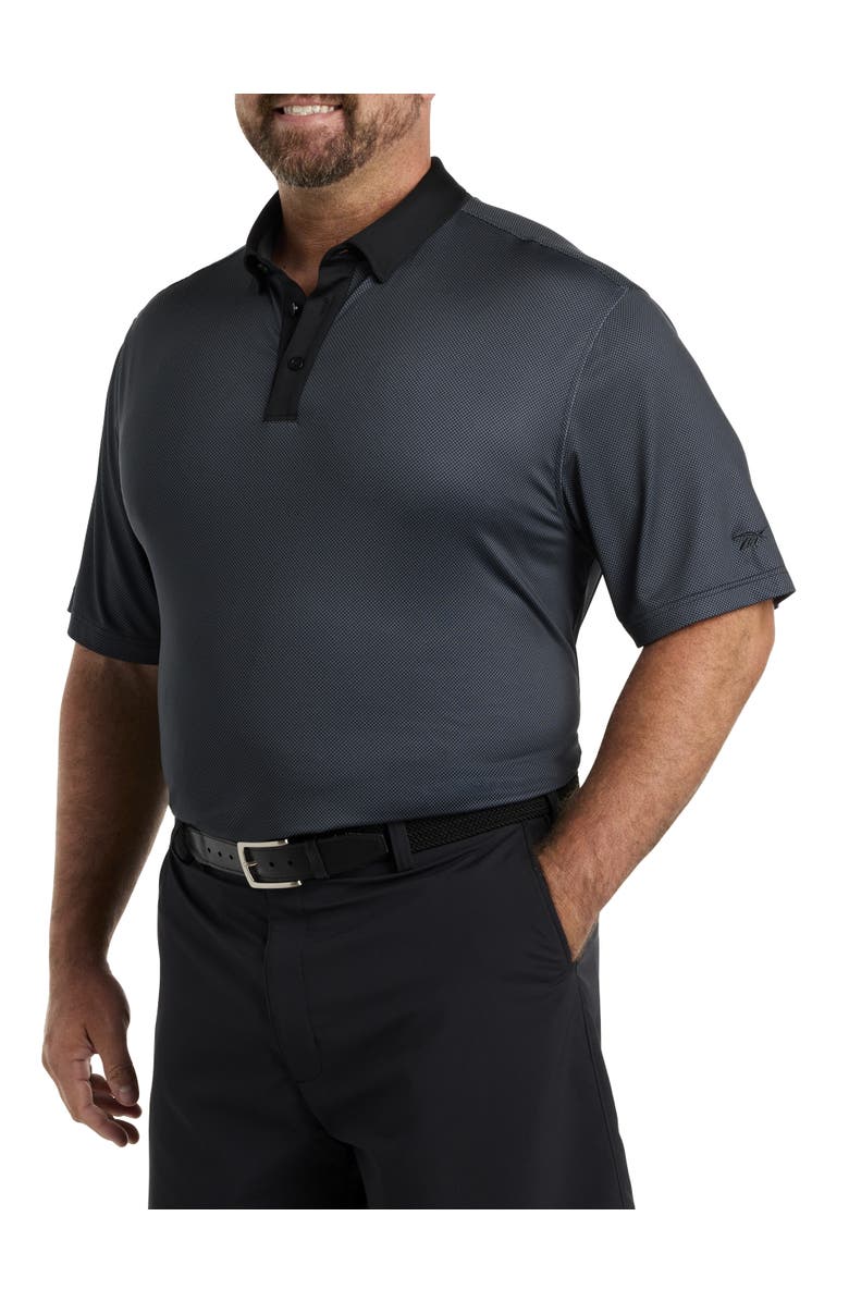 Reebok Big & Tall Performance Mini Check Polo Shirt, Main, color, 