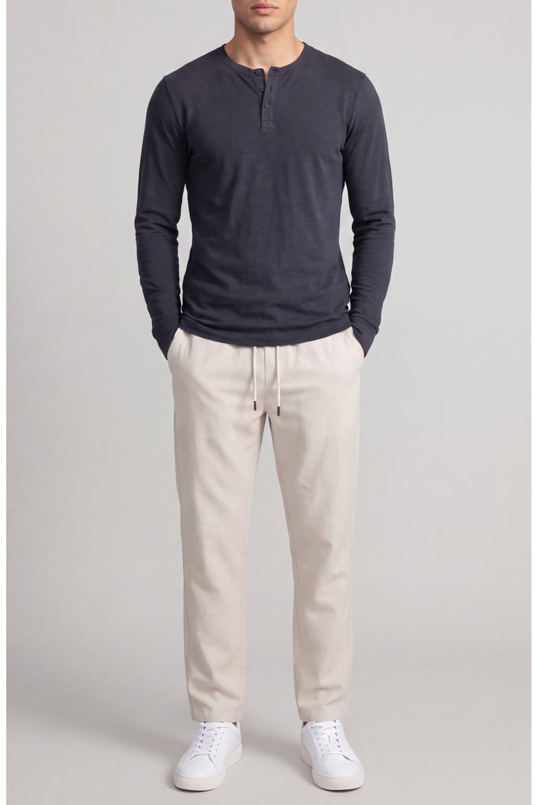 Air Weight Long Sleeve Cotton Henley, Alternate, color, MIDNIGHT
