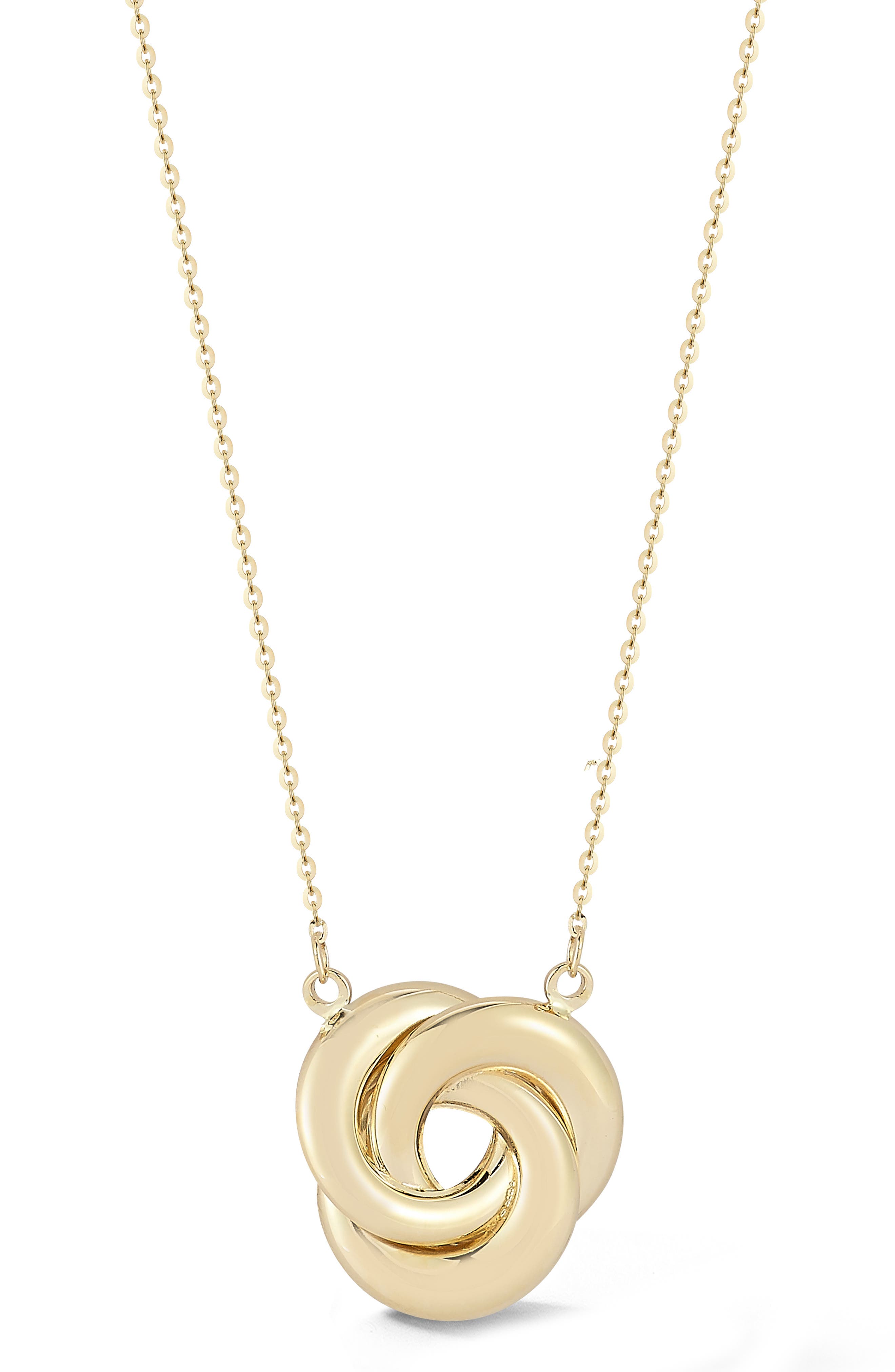 Ember Fine Jewelry 14K Gold Love Knot Pendant Necklace