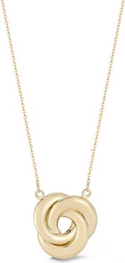 Ember Fine Jewelry 14K Gold Love Knot Pendant Necklace