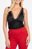 Marciano Jael Lace Trim Satin Camisole