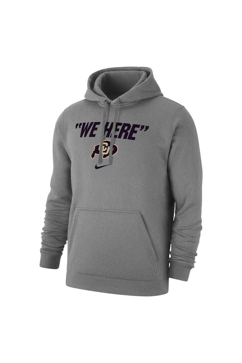 Men's Nike Gray Colorado Buffaloes We Here Club Fleece Pullover Hoodie, Alternate, color, Gray