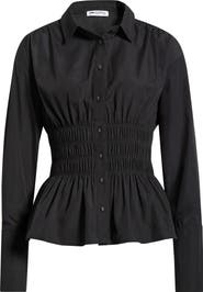 Princess Polly As You Are Shirred Button-Up Shirt
