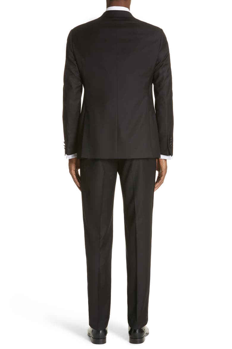 Trim Fit Wool Tuxedo, Alternate, color, BLACK