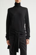 TOTEME Double Sleeve Wool & Silk Turtleneck Sweater