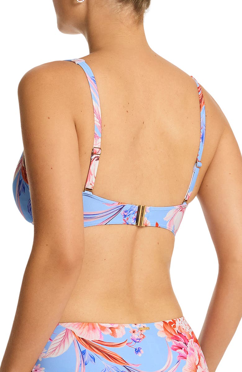 Sea Level Indochine Cross Front Multifit Bikini Top, Alternate, color, Light Blue