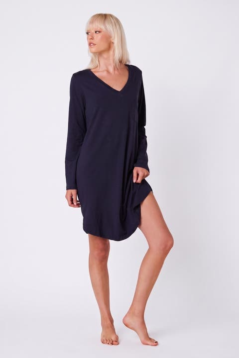 Classic Solid Pima Knit Sleep Shirt