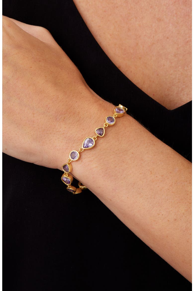 Multi Shape Station Bracelet, Alternate, color, YELLOW