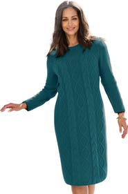 Jessica London Cable Sweater Dress