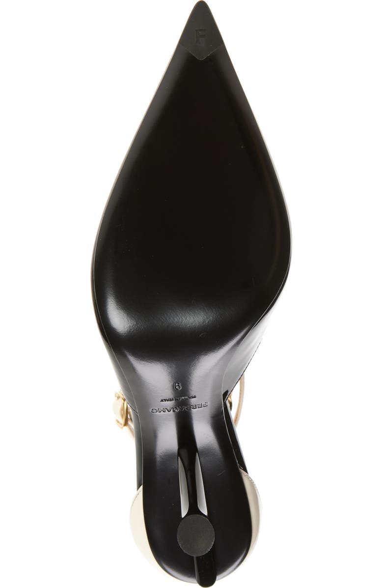 FERRAGAMO Rupy Gancini Chain T-Strap Pump, Alternate, color, Black